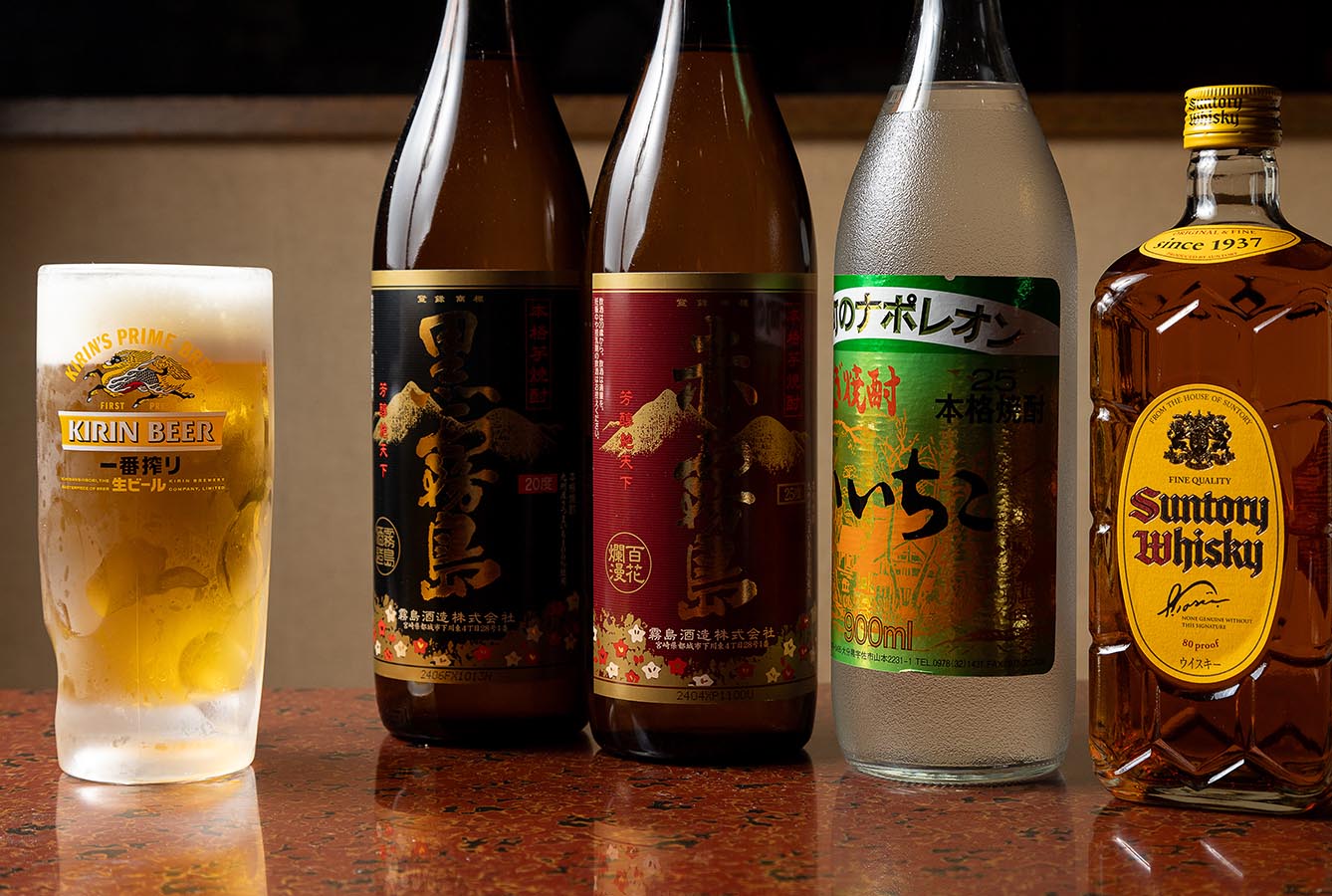 豊富なドリンク